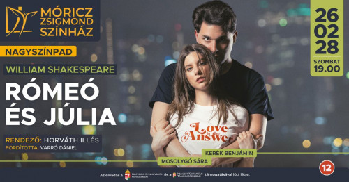 Holnap mutatjuk be a Rómeó és Júlia című előadásunkat a Nagyszínpadon!
